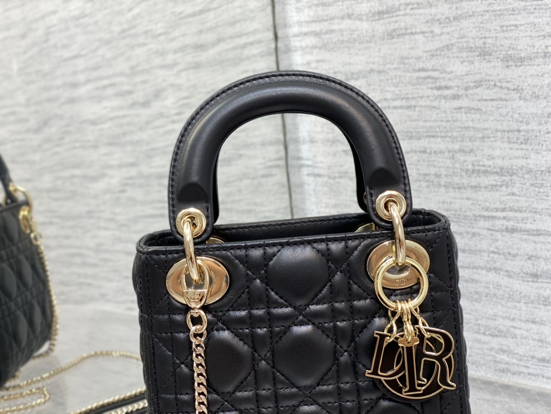 Mini Lady Dior Bag Black Cannage Lambskin